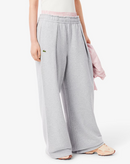 Calça de crocodilo com pregas de perna larga