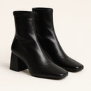 Bota - Meia Block – Cano Médio Ajustado com Salto Grosso