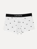 Cuecas Lacoste Trunk Casual Stretch Signature Preta/Chumbo/Branca Pack 3UN