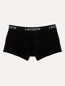 Cuecas Lacoste Trunk Casual Stretch Signature Preta/Chumbo/Branca Pack 3UN