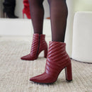 Bota cano curto Salto bloco Madri